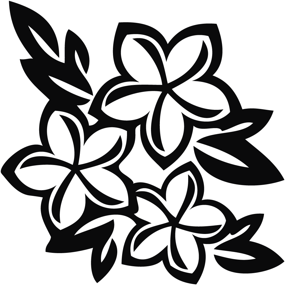 1000x1000 Hawaii Clipart Black And White