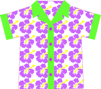 350x307 Shirt Clipart Hawaiian Theme