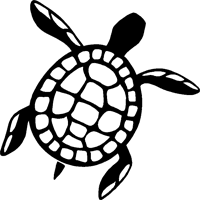 200x200 Cool Sea Turtle Sticker