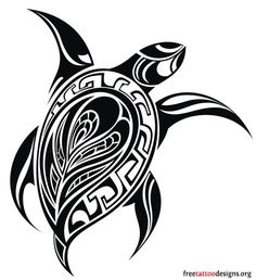236x258 Turtle Tattoos Polynesian And Hawaiian Tribal Turtle Designs