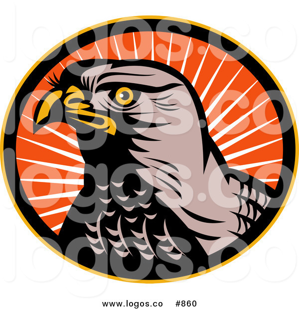 600x620 Royalty Free Vector Logo Of A Hawk Face By Patrimonio