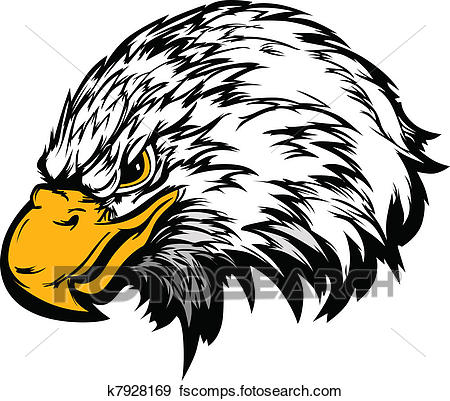 450x401 Clip Art Of Eagle Mascot Head Vector Illustrati K7928169