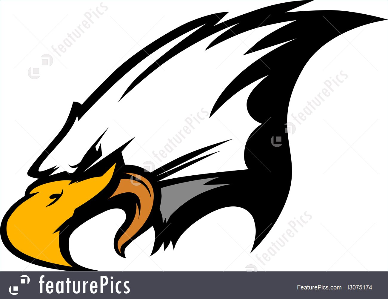 1300x1001 Mascot Head Of An Eagle Vector