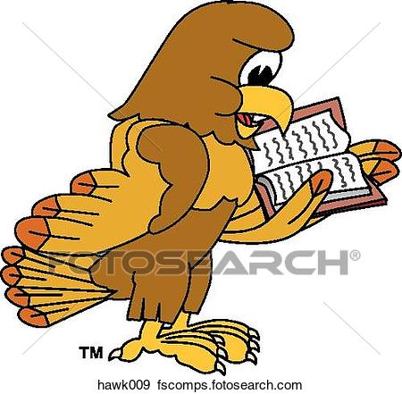 450x441 Stock Illustration Of Hawk Reading Book Hawk009