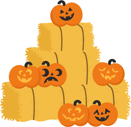 419x407 Jack O Lanterns On Hay Bales Svg Cutting Files Pumpkin Svg Cuts