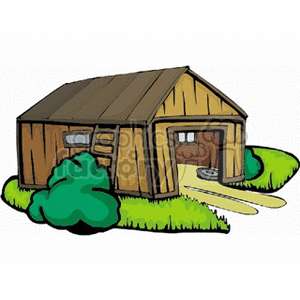300x300 Royalty Free Rustic Wooden Barn 128523 Vector Clip Art Image