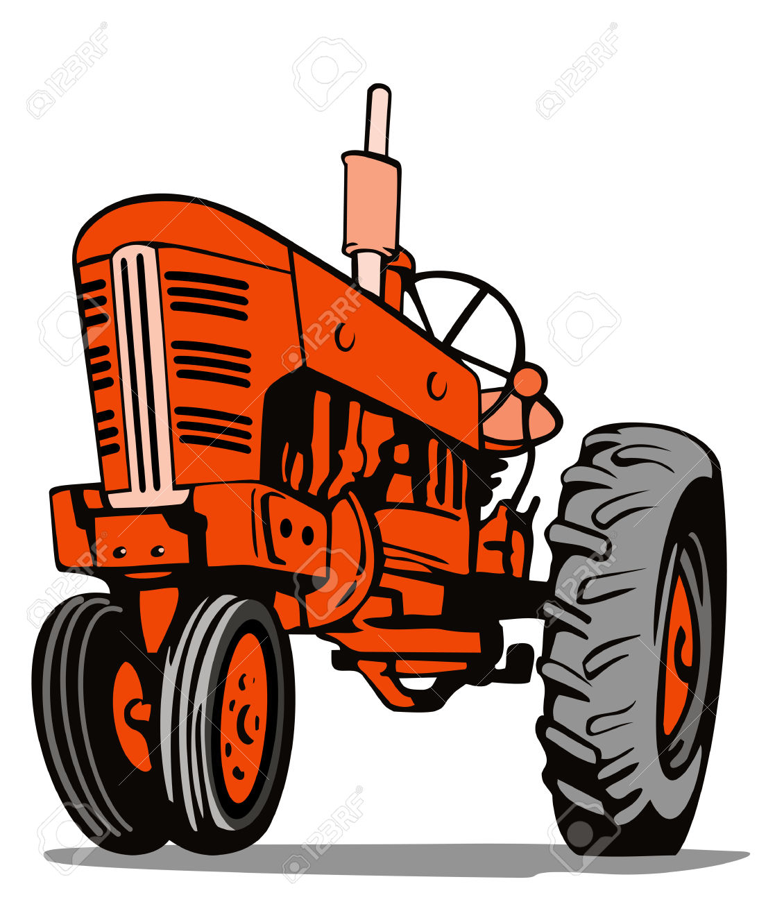1130x1300 Tractor Clipart Orange Tractor