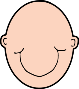 264x297 Plain Peach Head Clip Art