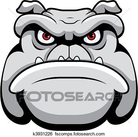 450x447 Clip Art Of Bulldog Face K3931226