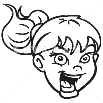 361x361 Ponytail Clipart Black And White