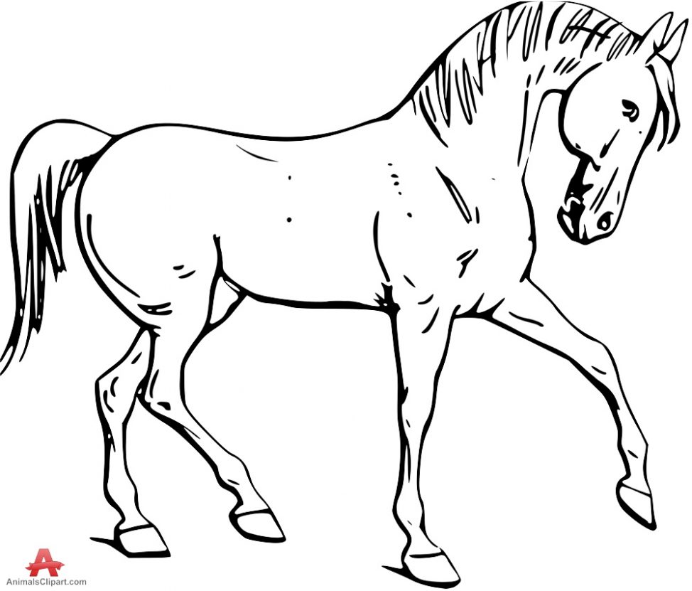 974x831 Coloring Pages Horse Outline Clip Art 1483112 Coloring Pages