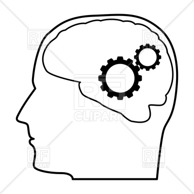 400x400 Head With Gears Outline