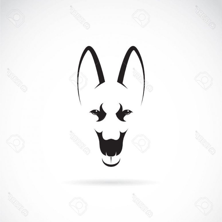 775x775 Top German Shepherd Head Silhouette Vector Design Clip Art