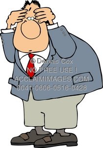 210x300 Illustration Businessman With A Headache