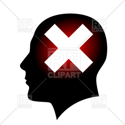 400x400 Silhouette Of Head With Cross Sign