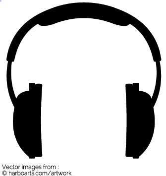 335x355 Headphone Clipart Silhouette