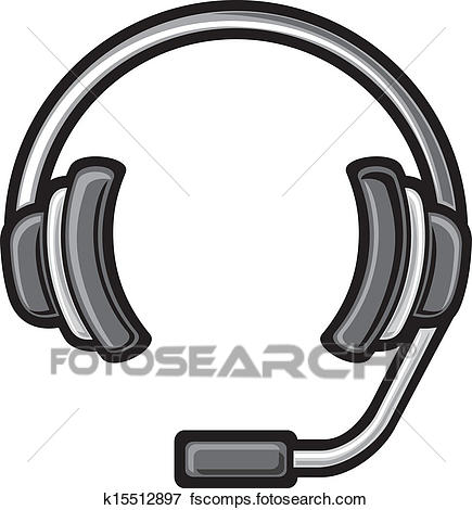 435x470 Clip Art Of Call Center Headset K15512897