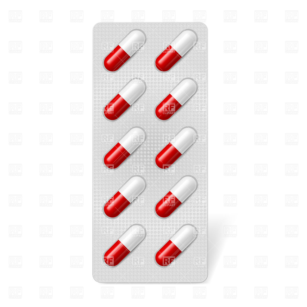 1200x1200 Pill Blister With Gel Capsules Royalty Free Vector Clip Art Image
