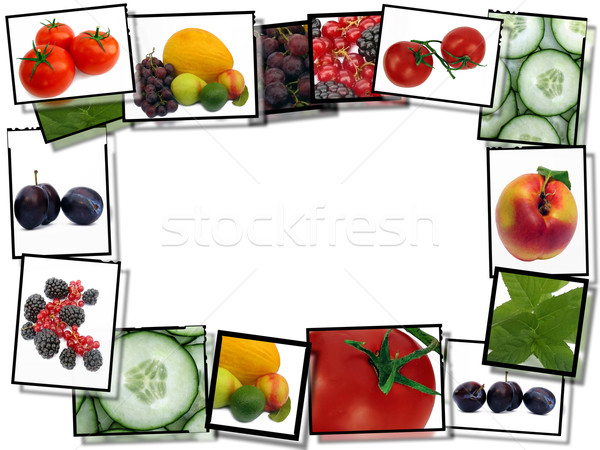 600x450 Film Frames With Fresh Healthy Food Images, Border On White B