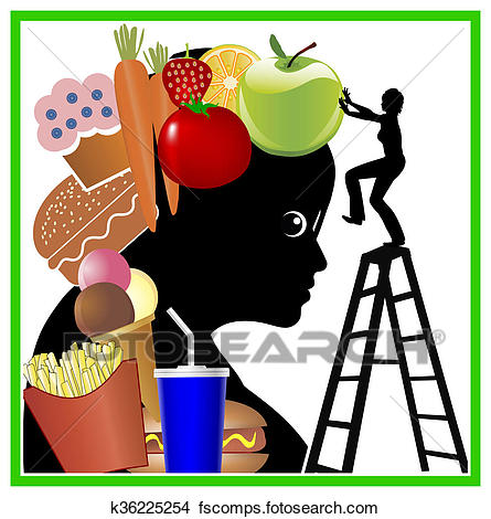 445x470 Drawings Of Brain Training For Healthy Eating K36225254
