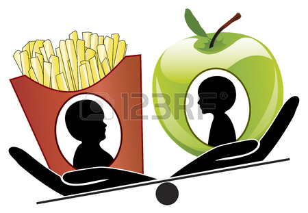 450x311 Different Child Nutrition. Healthy Food For Kids Versus Junk