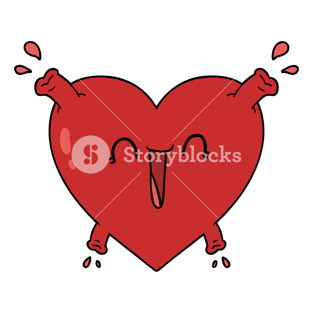 1000x1000 Cartoon Healthy Heart Royalty Free Stock Image