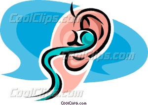 300x212 Ear With A Hearing Aid In It Vector Clip Art