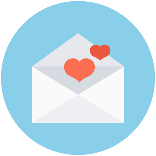 512x512 Icono Amor,carta,hearrts,azul Gratis De Valentines Day Icon Pack