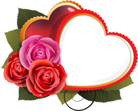 472x379 Red Rose Border Heart Art Free Vector Download (214,386 Free