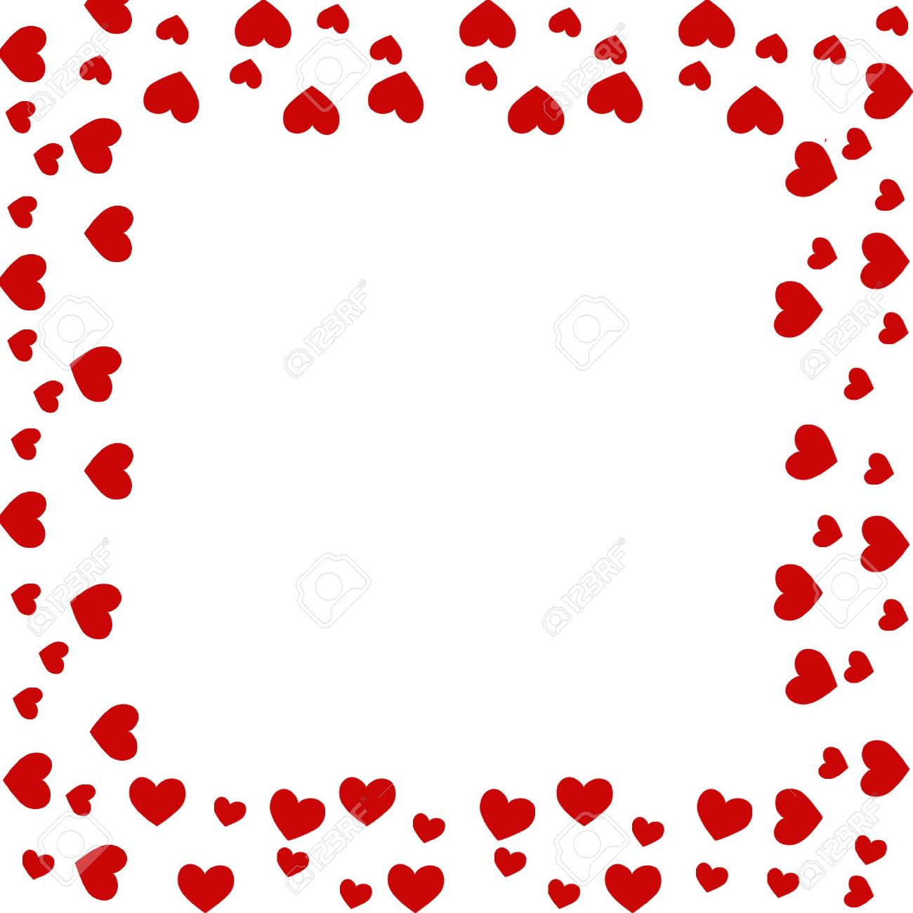1300x1300 Heart Border Stock Photo, Picture And Royalty Free Image. Image