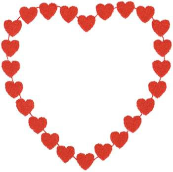 350x348 Heart Border Embroidery Design St Valentines Day