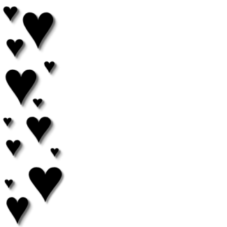 325x325 Black Heart Border Background