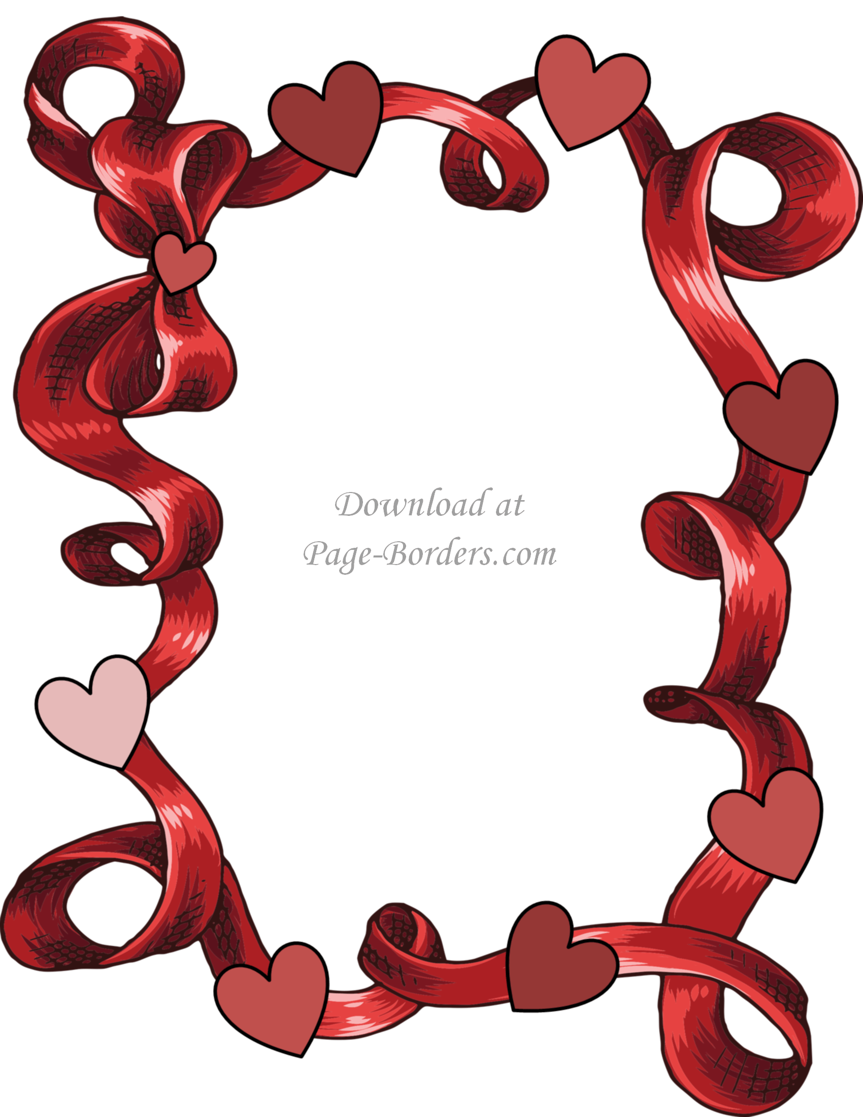1700x2200 Free Printable Heart Border Customize Online Or Download As Is