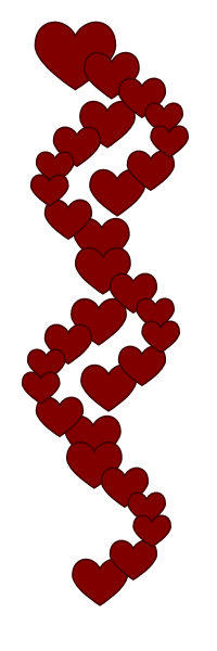 200x600 Heart Clipart Border