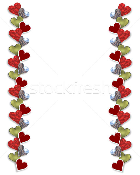 480x600 Hearts Borders Valentine Stock Photo Irisangel ( 732882