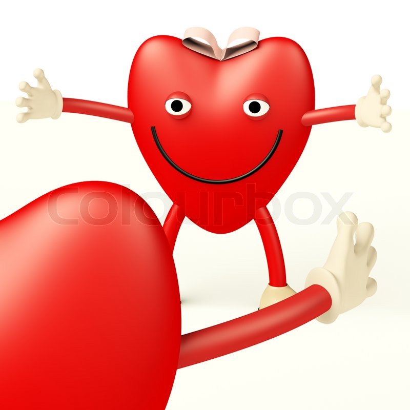 800x800 Heart Cartoon Characters Showing Love And Romance For Valentines