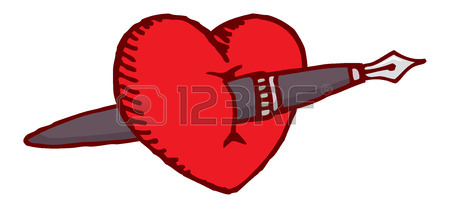 450x210 Cartoon Illustration Of A Couple In Love Sharing A Bite Of Heart