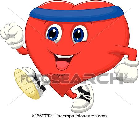 450x387 Clipart Of Cartoon Heart Running To Keep Healt K16697921