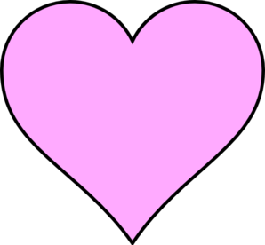 298x276 Pink Heart Outline In Black Clip Art