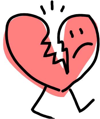 348x412 Broken Heart Cartoon Heart Break Clipart Image