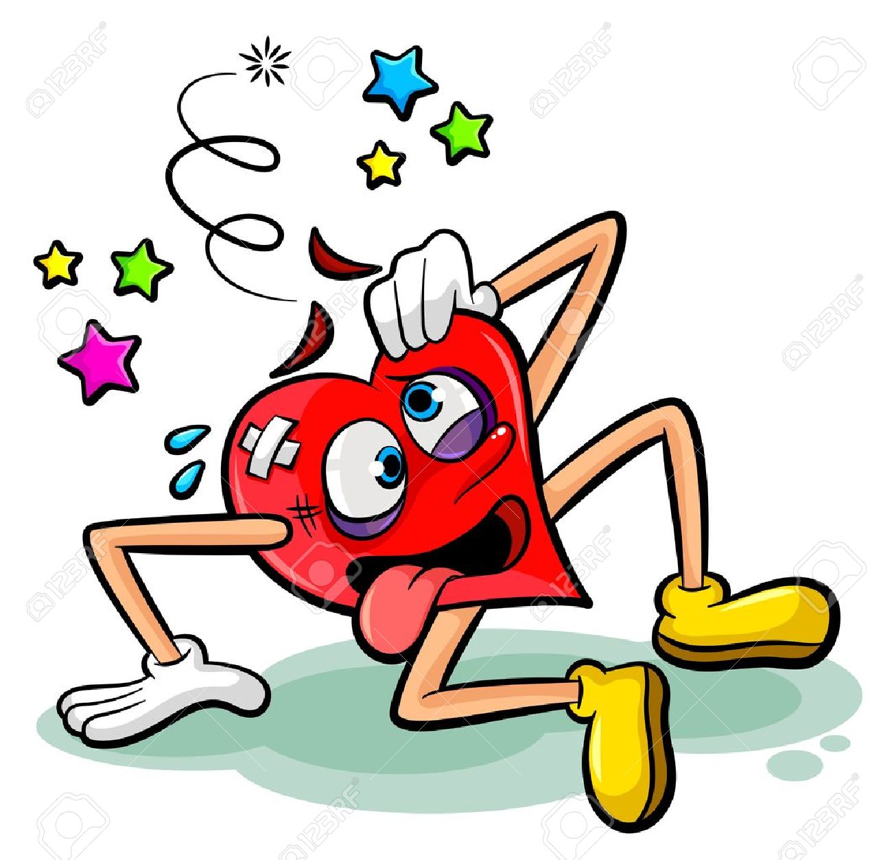 1300x1253 Cartoon Heart Looking Beaten And Hurt Royalty Free Cliparts