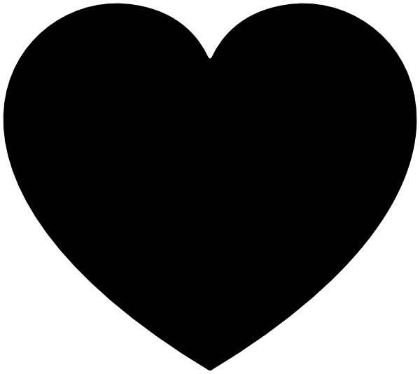600x534 Heart Clipart Black Many Interesting Cliparts