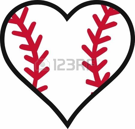 450x430 Heart Baseball Clipart