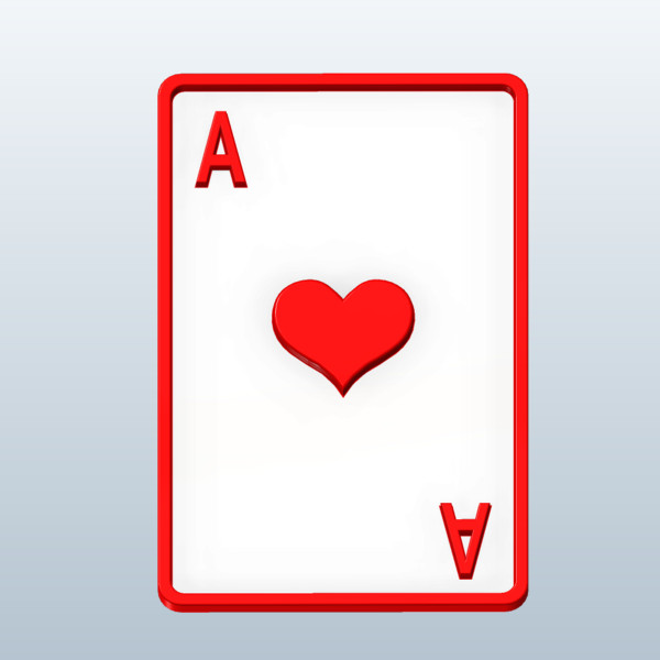 600x600 Ace Of Hearts Clip Art