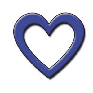 300x300 Clipart Picture Of A Blue Open 3d Heart