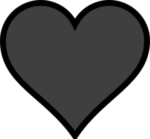 300x279 Heart Clipart Black