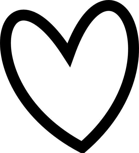 540x596 Heart Clipart Black And White Heart Black And White Clip Art