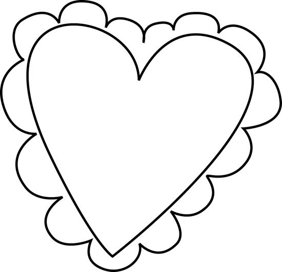 550x530 Valentines Day Heart Clipart Black And White Letters