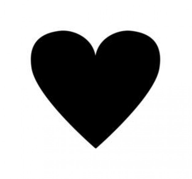626x586 Black Heart Heart Black And White Clipart