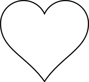 298x276 Heart Outline Clip Art